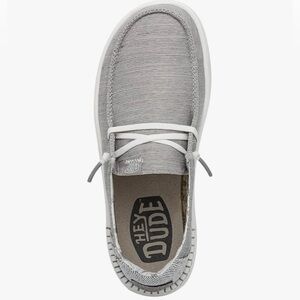 Hey Dude Wendy Rise Lunar Rock SZ W6 Grey Lightweight Travel Wear NWT NO BOX